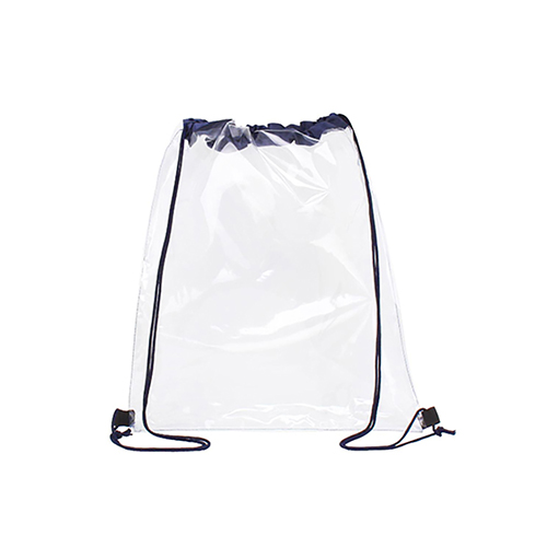 S12387 Promotional Stadium Approved Clear PVC Drawstring Backpack With