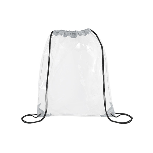S12959 CLEAR DRAWSTRING CINCH BACKPACK